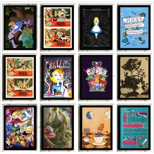 Disney 5d Diy Diamond Painting Cartoon Alice In Wonderland Nordic Poster Diamond Mosaic Embroidery Cross Stitch Home Decor Gift
