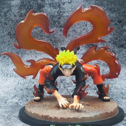 Anime PVC Action Figure Kyuubi Statue Anime Naruto Shippuden Uzumaki Naruto Kurama Collectible Model Toy Figurine 200mm
