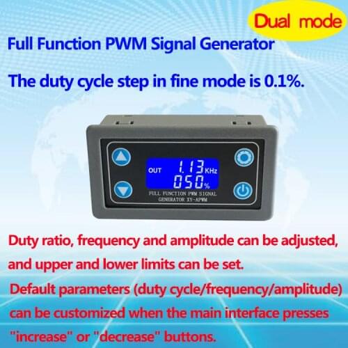 Full Function PWM Pulse Frequency Duty Ratio Adjustable Module Square Wave Rectangular Wave Signal Generator XY-APWM