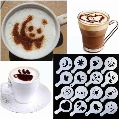 Creative Kitchen Accessories 16pc Fancy Coffee Printing Kitchenware Gadgets Kitchen Tools Template Spray Kitchen Template C E7M9