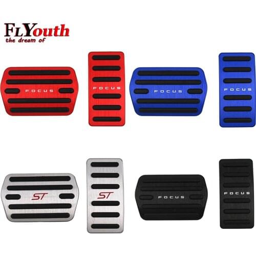 Aluminum alloy Pedals Cover For Ford focus ST 2020 Non-Slip Auto No Drilling Aluminum Brake and Accelerator Pedal Covers