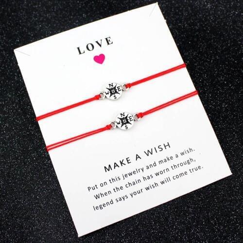 Make a Wish Dream Grandma Granddaughters Aunt Niece Mother Daughters Best Friends Thanksgiving Gift Compass Bracelets for Women