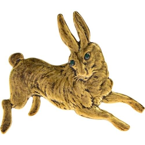 CINDY XIANG Cute Alloy Rabbit Brooches Vintgae Animal Brooch Pins Party Casual Jewelry for Men And Women Friends Christmas Gifts