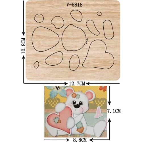 New rabbit wooden dies cutting dies for scrapbooking Multiple sizes V-5818