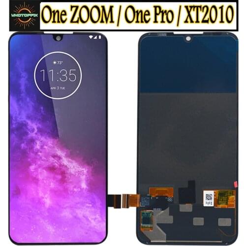 Amoled Original 6.39" For Moto One Zoom XT2010 Xt12010-1 Lcd Screen Display Touch Glass Digitizer Assembly For Moto One Pro Lcd