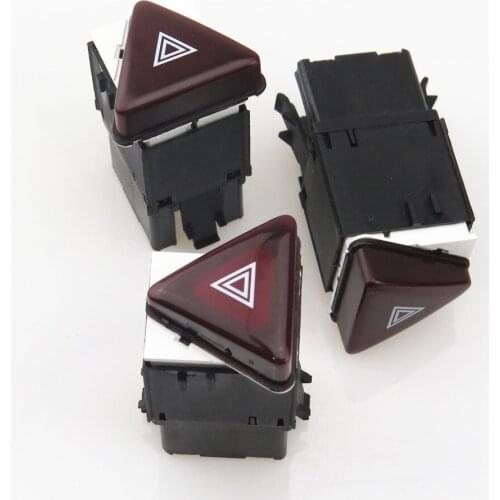 FHAWKEYEQ Qty 3 Hazard Dark Red Warning Flash Switch For VW Rabbit Rabbit Golf MK5 Jetta 5 18G 953 509 18G953509 1K0953509A