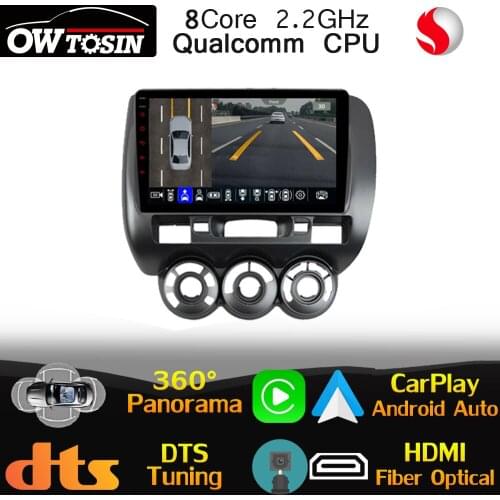 Qualcomm CPU Android For Honda Fit Jazz City GD 2001-2009 Car Radio GPS 360 Panoramic Optical HDMI 4G LTE WiFi Head Unit DSP DTS