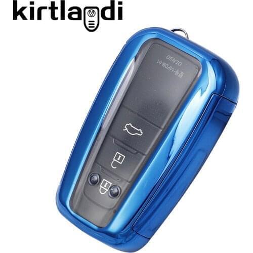 TPU Key Case Shell Cover for Toyota Rav4 Corolla Camry Levin Avalon Prado 150 Izoa Prius C-HR Holder Auto Accessories 2020 2021