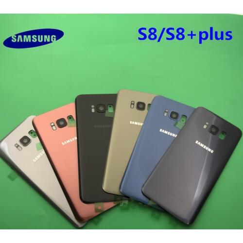 Back Battery Cover Case Samsung Galaxy S8 G950 G950F S8 +plus G955 G955F Rear Door Housing Glass Panel Replacement Part