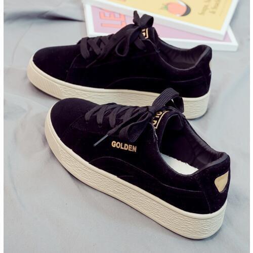 XEK 2019 Women Platform Sneakers Shoes Suede Women Vulcanize Shoes Flats Female Lace Up Casual Shoes Ladies Shoes YYJ70