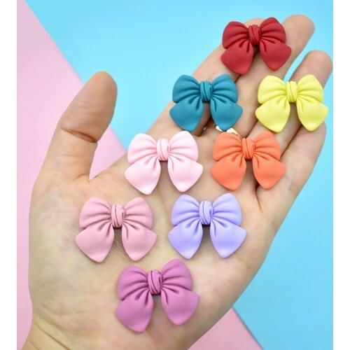 10Pcs Slime Resin Bowknot Crafts Accessories DIY Earrings Necklaces Decorative Material Patch Woman Handmade Craft Supplies