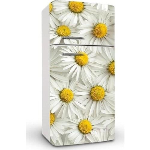 3D Modern chrysanthemum Art SelfAdhesive Refrigerator Sticker Fridge Door Cover Wallpaper 60x150cm 60x180cm 100x180cm