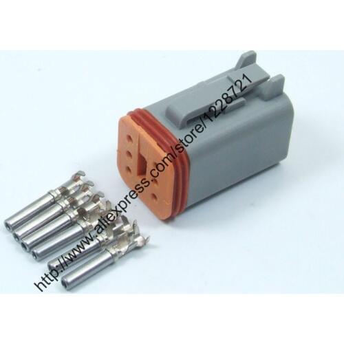 6 Way Plug Connector Kit DT06-6S 6 Pins Female Wire Connector Kit Complete With Wedgelocks&Crimping Terminal for boats