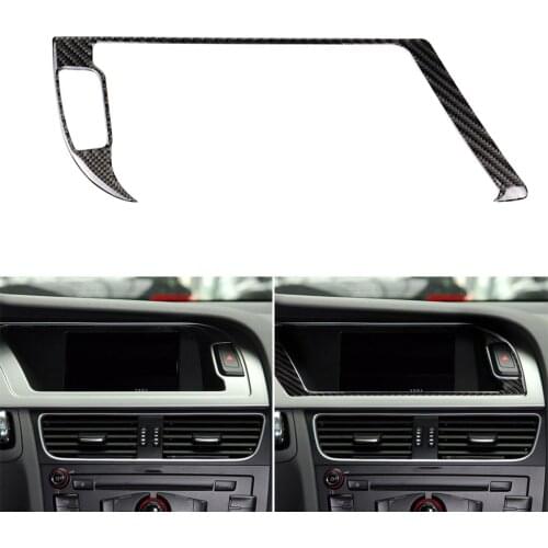 Carbon Fiber Car GPS Navigation Frame Cover Trim For Audi A4 B8 A5 09-16