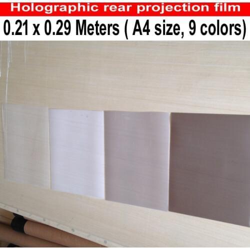 Free Shipping (9 Pieces) 20x29cm Rear Projection Film Samples Each color for test