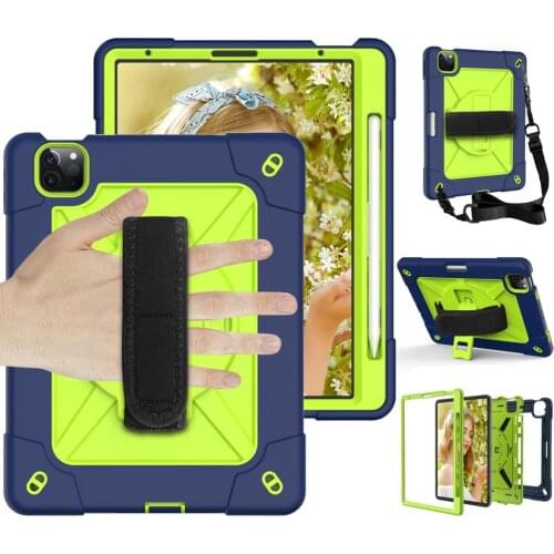 Hand Belt Holder Case For Apple New iPad Air 4 10.9 2020 Armor Anti-knock Hybrid Protective Stand Shell Cover Cases