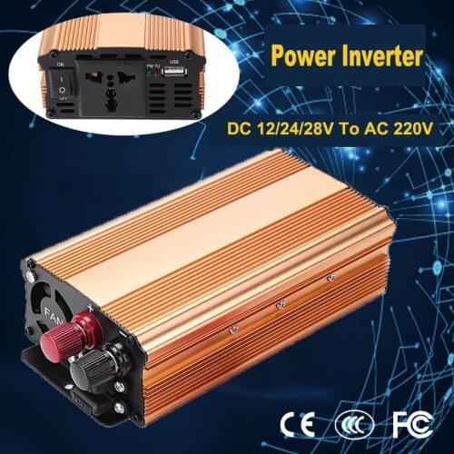 DC 12/24/48V To AC 220v LED 3000W Pure Sine Wave Power Inverter Reverse Polarity Protection