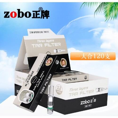 ZOBO cigarette holder disposable disposable filter triple filter cigarette activated carbon mens filter