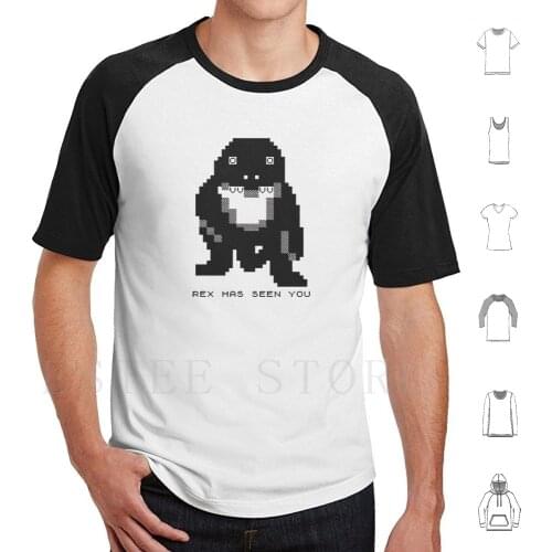 Rex Has Seen You T Shirt Cotton Men Diy Print Zx81 Zx80 3D Monster Maze 80S C64 Commodore 64 Micro 8 Bit Retro Vintage Gaming