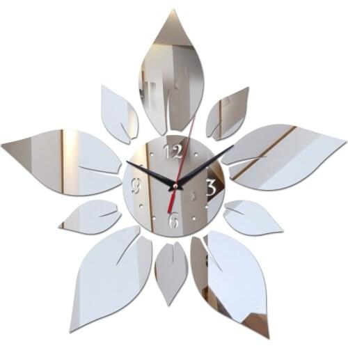 Hot Sale Diy Mirror Acrylic Material Wall Clock Single Face Wall Stickers Modern Style Wall Quartz Clocks Home Decore Wall Watch