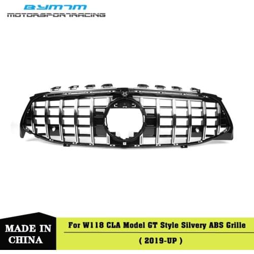 GT-Style Silvery Grille Front Bumper Car accessories For BENZ CLA200 220d Class W118