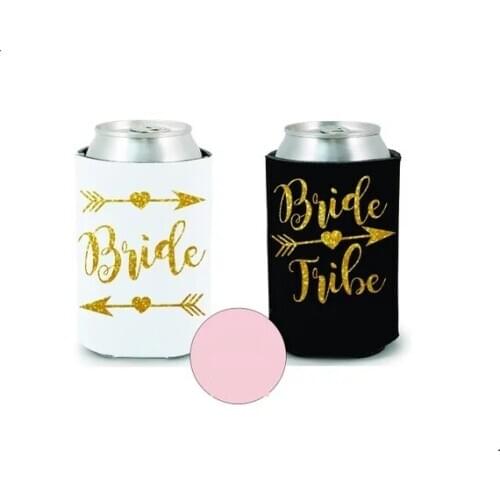 Customize glitter wedding Bride TRIBE Drink Coolers Bachelorette Survival Kit Bottle Beer Can Holders Beverage gifts