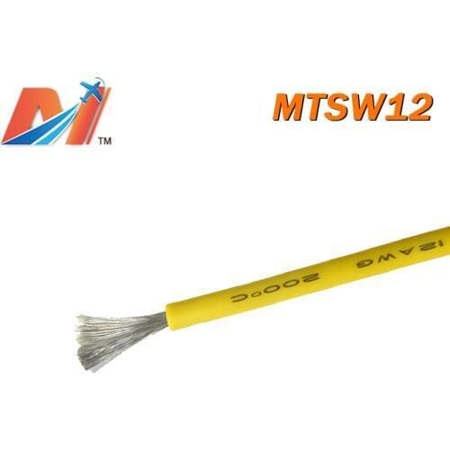 Maytech Clearance Sale (1meter) power silicon wire AWG12 YELLOW COLOR