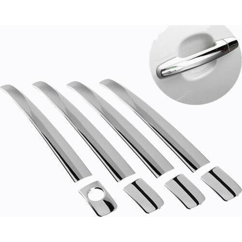 For Daihatsu Boon 2004 - 2015 Stainless Steel Door Handle Cover Trim For Toyota Passo Sette Sirion Perodua MyVi Stickers Styling