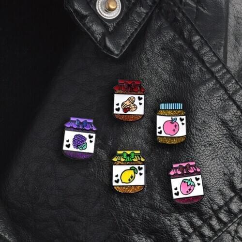 Fashion Creative New Product Sealed Glass Canned Bottle Multi-color Multi-flavor Dripping Brooch Student Clothing Badge Jewelry