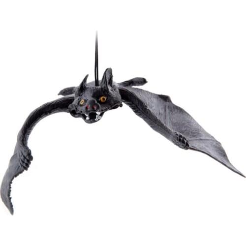 Hot Selling Halloween Simulation Animal Bar Decoration Simulation Bat Pendant Tricky Spoof Horror Simulation Bat Soft Pendant
