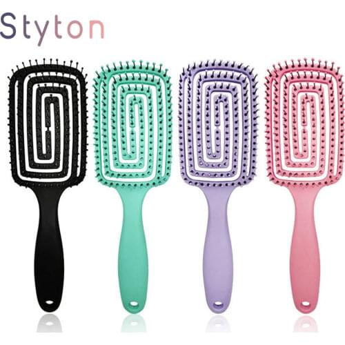 Styton Hair Comb Scalp Massage Hair Brush Wet Curly Detangle Comb Detangling Hairbrush Women Salon Hairdressing Styling Tools
