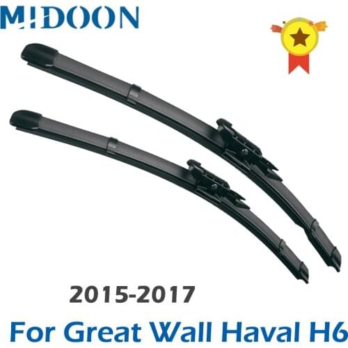 MIDOON Wiper Blades for Great Wall Haval H6 ( Hover H6 ) Fit Pinch Tab Arms 2015 2016 2017
