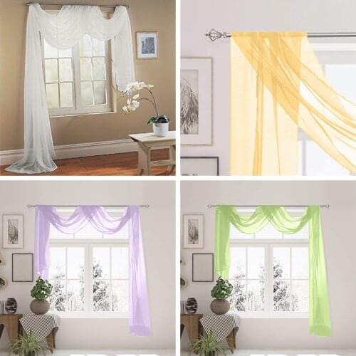 European American Tulle Curtains For Living Room Window Screening Solid Door Drape Wedding Party Decoration Panel Sheers