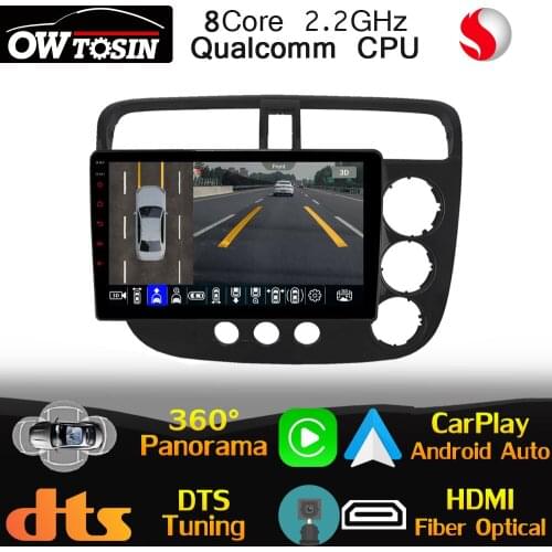 Qualcomm 8Core Android For Honda Civic Sedan 7 ES Ferio 2001-2005 Car Multimedia Player GPS Radio CarPlay Auto 4G LTE Head Unit
