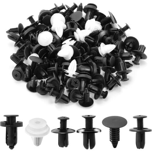 100pcs Auto Fastener Clip Mixed Car Body Push Pin Rivet for Hyundai IX35 IX25 Solaris Tucson Sonata Santa Fe Elantra Reina