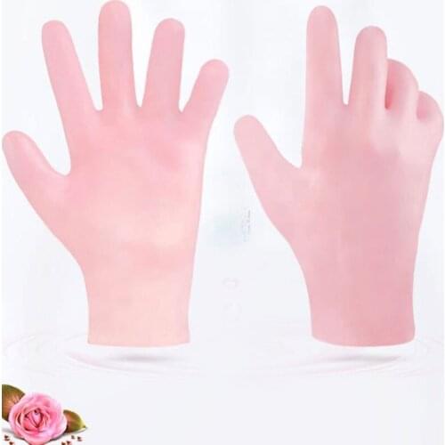 1Pair Silicone Hand Gloves Reusable SPA Gel Gloves Moisturizing Whitening Exfoliating Smooth Beauty Hand Care
