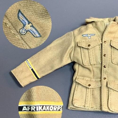 21ST CENTURY Toys GERMAN DAK AFRIKA KORPS INFANTRYMAN Clothes for 1/6 Dragon Action figure dress for 12“ Dolls