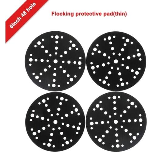 6 Inch 150mm 48 Hole Abrasive Pad Protection Disc Black Power Tool Accessory For Sander Polishing & Grinding Hook And Loop