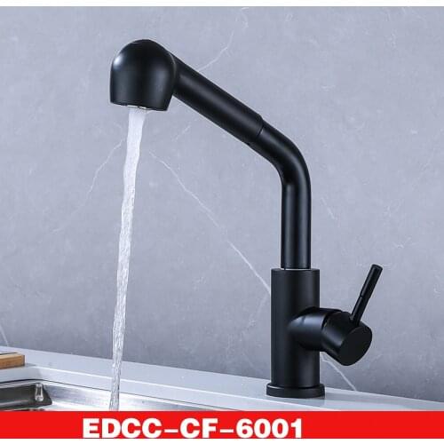 CF-6004 Stainless steel rotary faucet 304 kitchen pull type faucet copper hot and cold faucet vegetable basin sink faucet