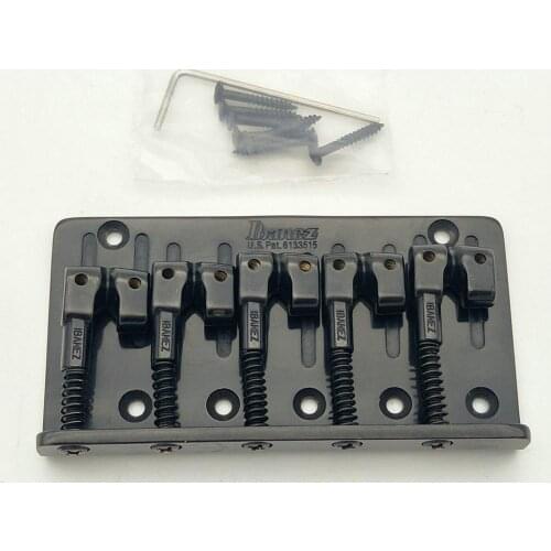 Black IBZ 5 Strings Bass Bridge Tailpiece Electric Guitar Parts Made in Korea