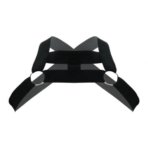 Mens Fitness Neoprene Harness Sports Shoulder Straps Muscle Exercise Protective Gear Support Man Halter Neck Nightclub Costume