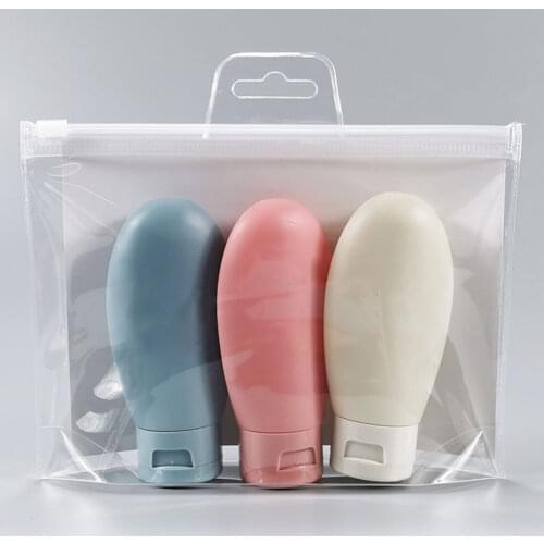 3Pcs/Set Travel Portable Reusable Dispenser BottleKit Essence Shampoo Shower Gel Hose Bottles Lotion Cosmetic bottle Container