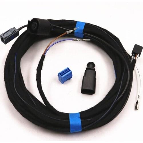 Flip Reverse Camera Cable RVC Trunk Emblem Camera Logo Rear Camera Wiring Harnes For VW Golf 7 6 MK6 MK7 Passat B7 CC 5GG827469