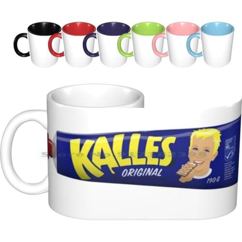 Kalles Kaviar Ceramic Mugs Coffee Cups Milk Tea Mug Kalles Kalles Kaviar Kaviar Swedish Svensk Sweden Sverige Trendy Trendigt