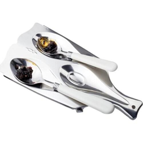 Kitchen Storage Tools Stainless Steel Spoon Rack Soup Spoon Holders Base Spatula Rack 3 Grid Kitchen Gadget For Home