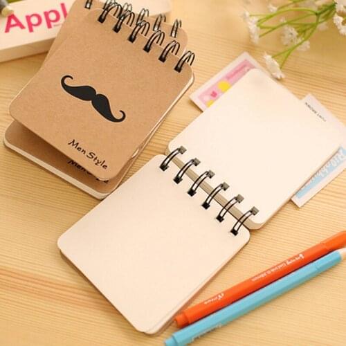 Cute Kraft Paper Spiral Coil Notebook Journal Diary Memo Blank Page office Stationery