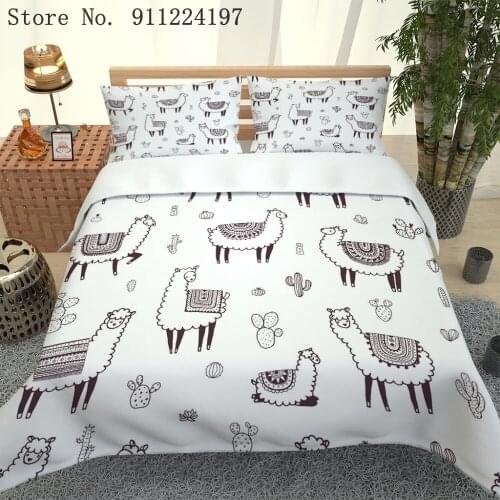 Cartoon Animals Comforter Bedding Set Child Duvet Cover Sets Microfiber Bedclothes Sheep Chick Bed Linen Luxury Quilt Covers