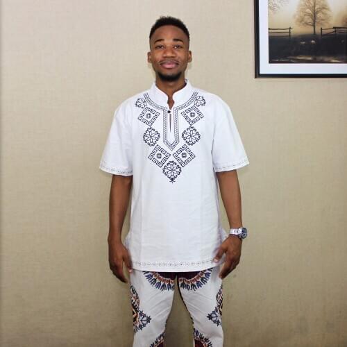 Мусульманская одежда для мужчин Mens African Woven High Quality Embroidered T-shirt ethnic Dashiki Tops рубашка мужская