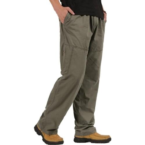 Mens Military Tactical Pants Multi-Pocket Lightweight Workout Hike Oversize Pants Loose Trousers Casual Cargo Clothing K124