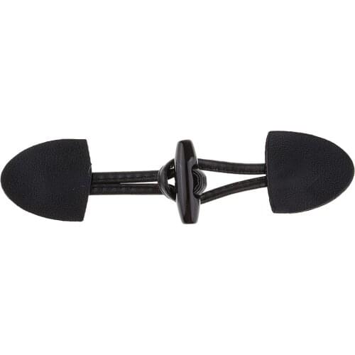 12 Pairs Of Retro Horn PU Leather Toggle Button DIY Sewing Craft 16cm